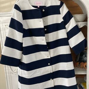 Tuckernuck Navy and White Striped Jacket